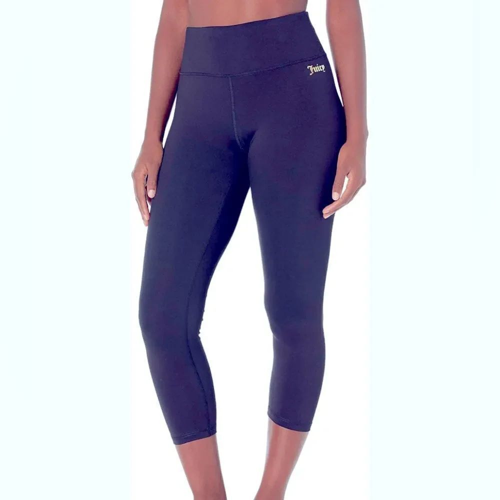 Juicy Couture Sport Black High-Waisted Leggings; Size Medium